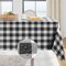 Gingham Checkered Rectangle Tablecloth - Waterproof Buffalo Plaid Table Cloth Stain Resistant Washable Table Cover for Picnic/Camping/Outdoor - Black and White, 60 x 84 Inch